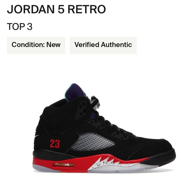 Men's Air Jordan 5 Top 3 - Picture 5 of 14
